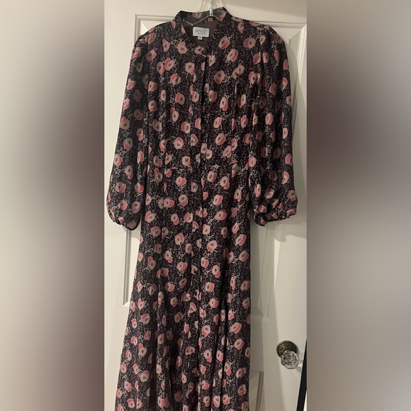 Fame on Central Pose Long sleeve floral midi dress - Picture 1 of 4